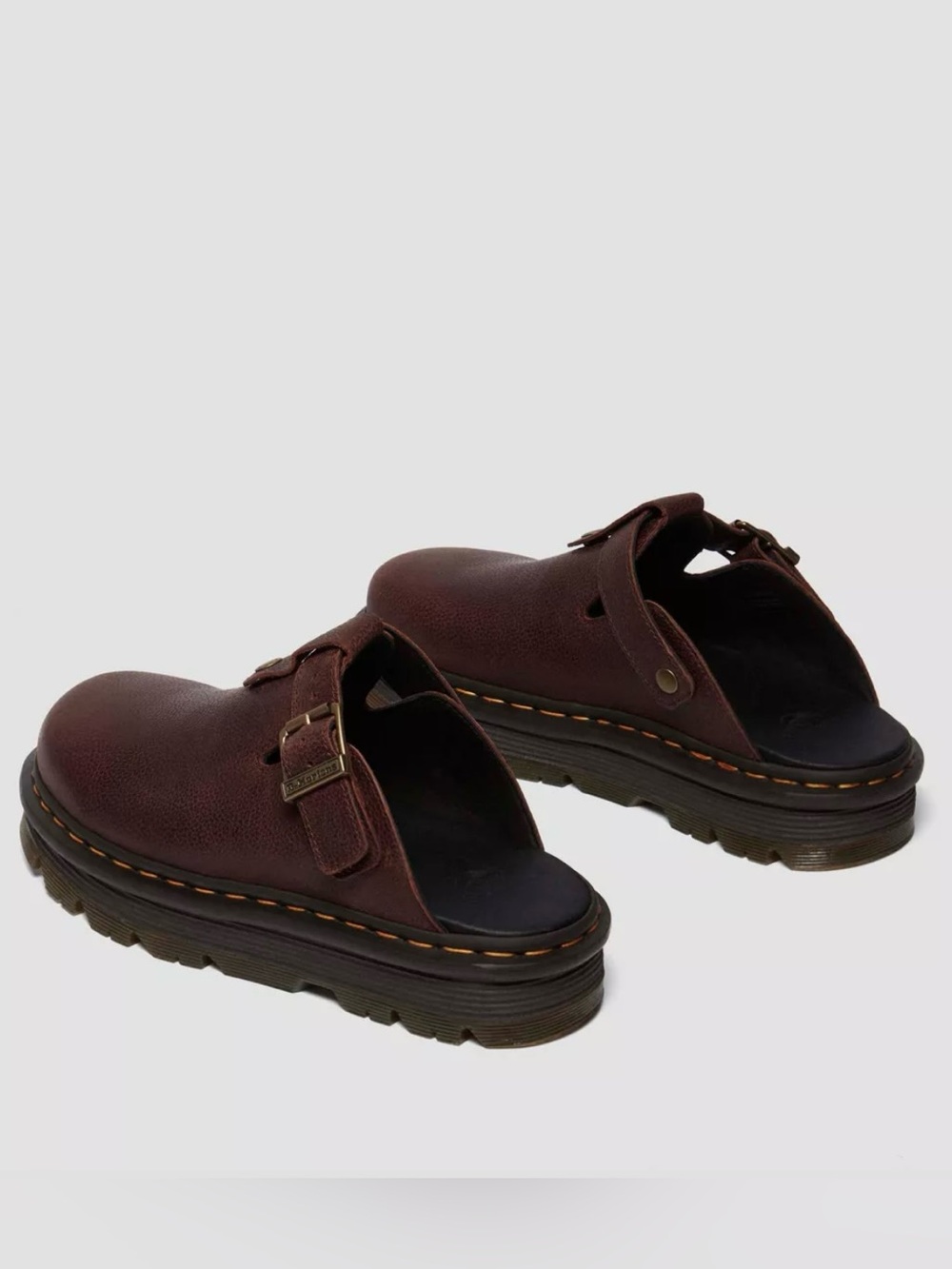 Dr Martens Leather Platform Mules - Picture 2 of 4